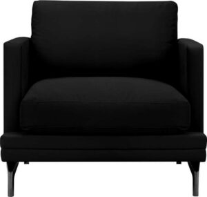 Černé křeslo s podnožím v černé barvě Windsor & Co Sofas Jupiter Windsor & Co Sofas