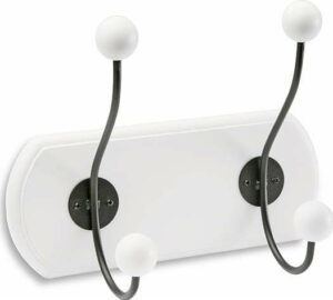 Černobílý věšák se dvěma háčky Versa Coat Hooks VERSA