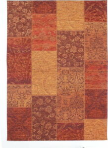 Červený koberec Flair Rugs Patchwork Chennile Terracotta