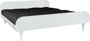 Dvoulůžková postel z borovicového dřeva s matrací Karup Design Twist Comfort Mat White/Black