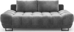 Šedá třímístná rozkládací pohovka se sametovým potahem Windsor & Co Sofas Cirrus Windsor & Co Sofas