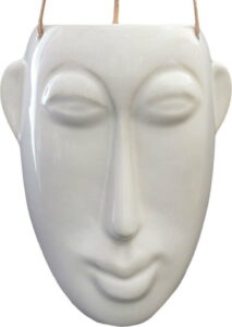 Bílý závěsný květináč PT LIVING Mask