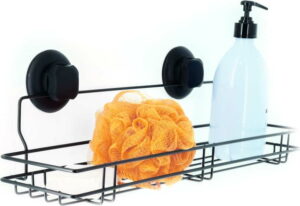 Černá samodržící nástěnná kuchyňská polička Compactor Bestlock Black Kitchen Shelf