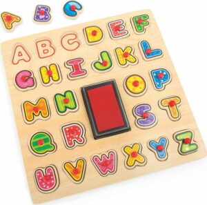 Dřevěná hračka Legler ABC Stamp & Puzzle Legler