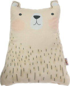 Hnědý dětský polštářek s příměsí bavlny Apolena Pillow Toy Bear Cute