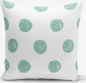 Povlak na polštář s příměsí bavlny Minimalist Cushion Covers Mind Green With Points