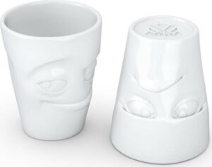 Sada 2 bílých hrnků z porcelánu 58products Grumpy & Impish 58products