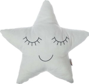 Světle šedý dětský polštářek s příměsí bavlny Apolena Pillow Toy Star