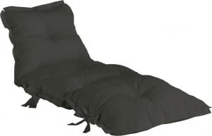 Tmavě šedý variabilní futon vhodný do exteriéru Karup Design OUT™ Sit&Sleep Dark Grey Karup Design