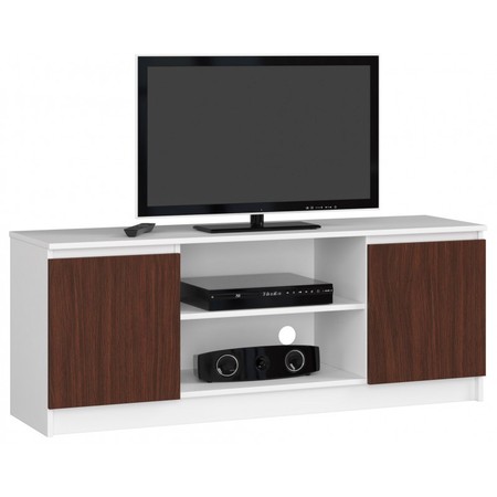 Komoda RTV K140 2D 1PCLP-bílá/wenge Akord