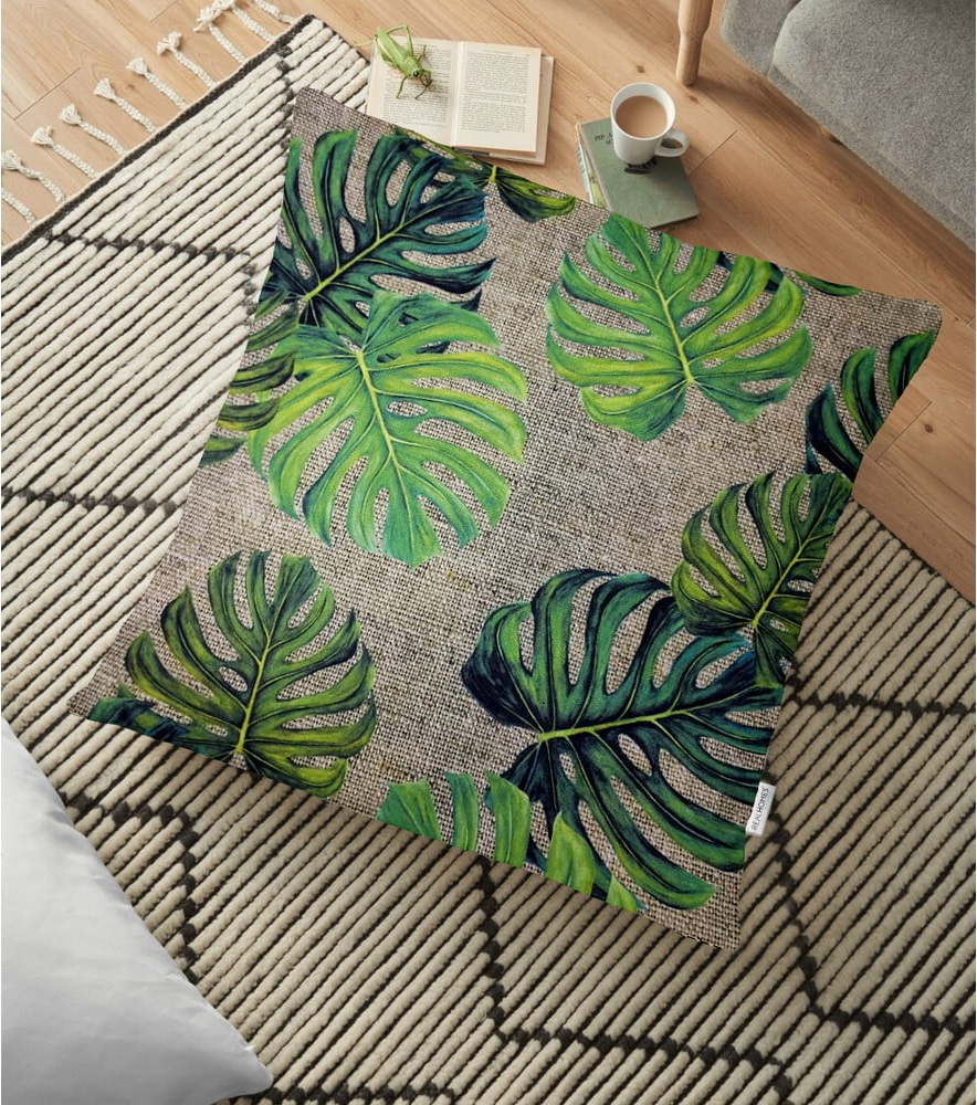 Povlak na polštář s příměsí bavlny Minimalist Cushion Covers Banana Leaves