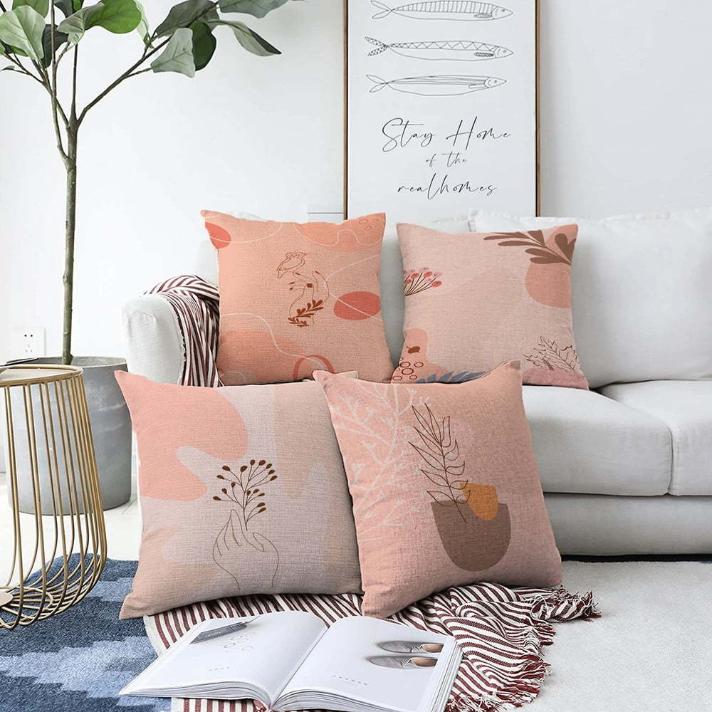 Sada 4 povlaků na polštáře Minimalist Cushion Covers Purity