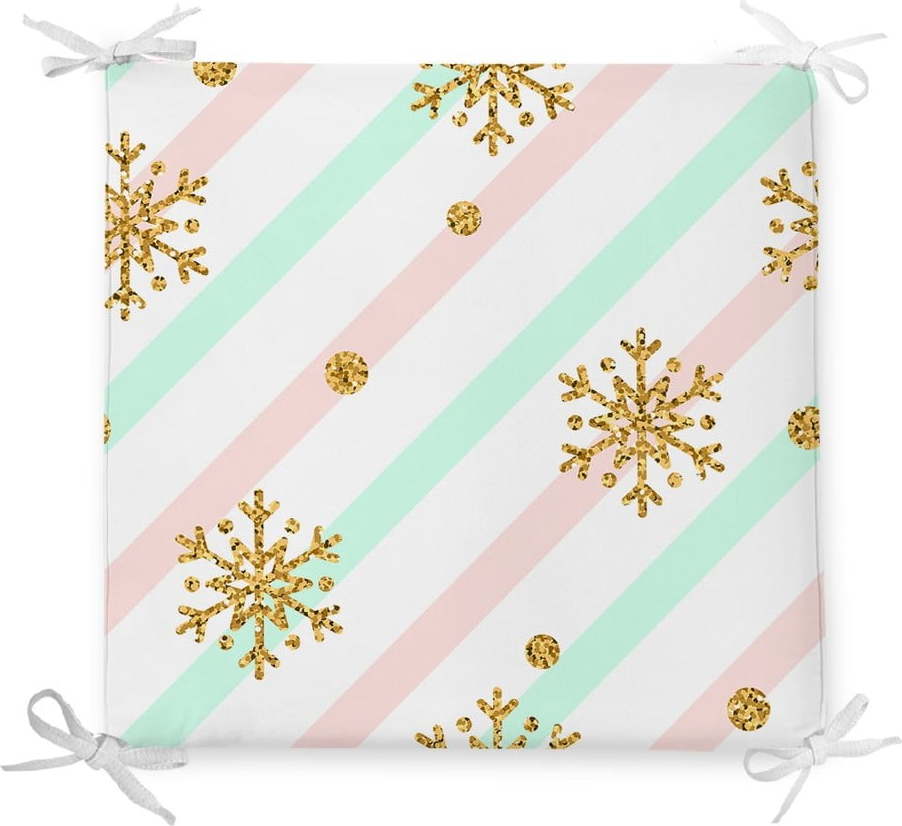 Vánoční podsedák s příměsí bavlny Minimalist Cushion Covers Pastel Xmass