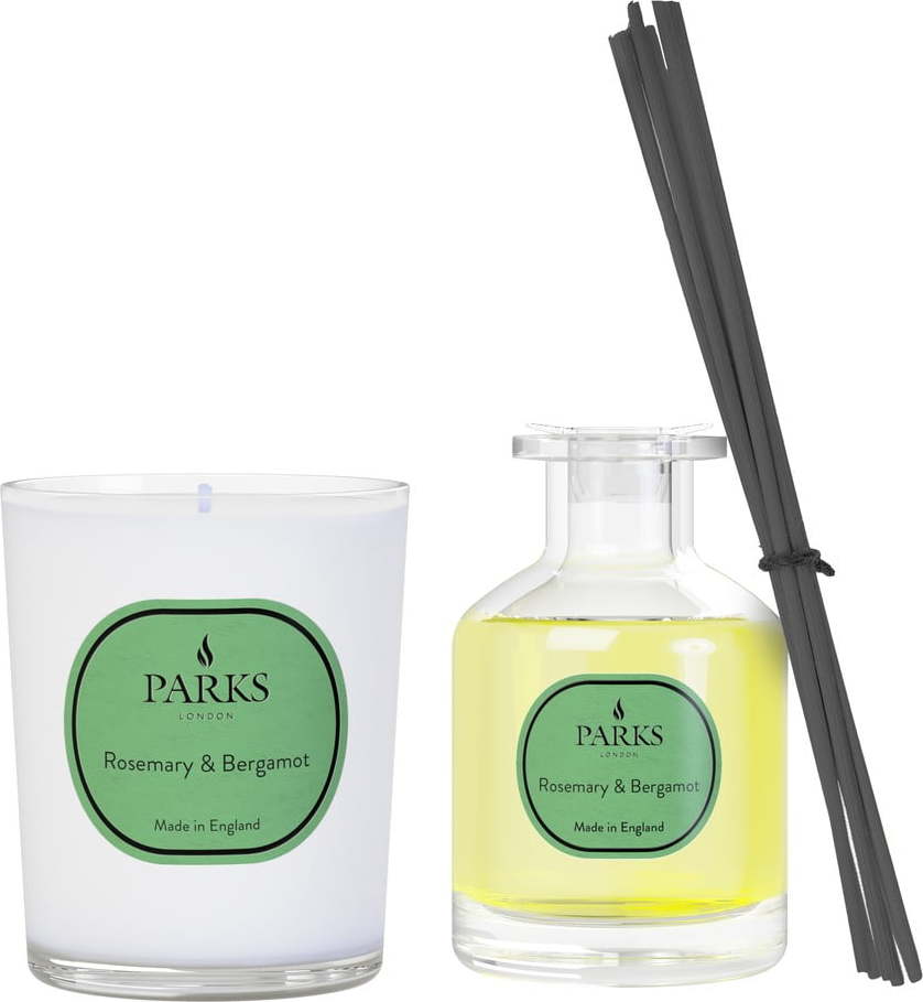 Dárková sada svíčky a difuzéru Parks Candles London Vintage Aromatherapy