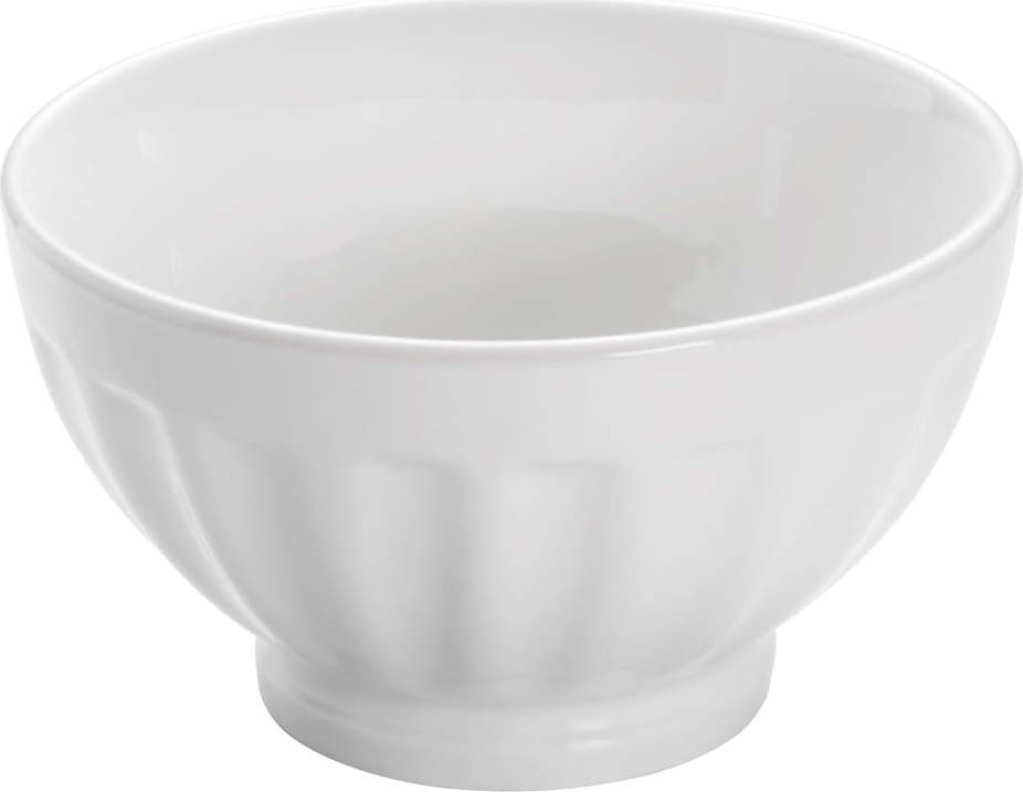 Bílá porcelánová miska Maxwell & Williams Basic Ribbed