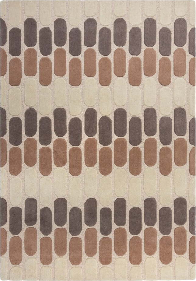 Hnědo-béžový vlněný koberec Flair Rugs Fossil