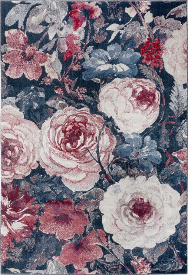 Modro-červený koberec Mint Rugs Peony