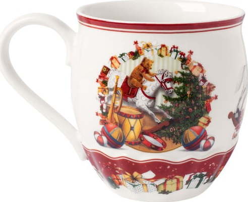 Červeno-bílý porcelánový hrnek Villeroy & Boch Santa Villeroy & boch