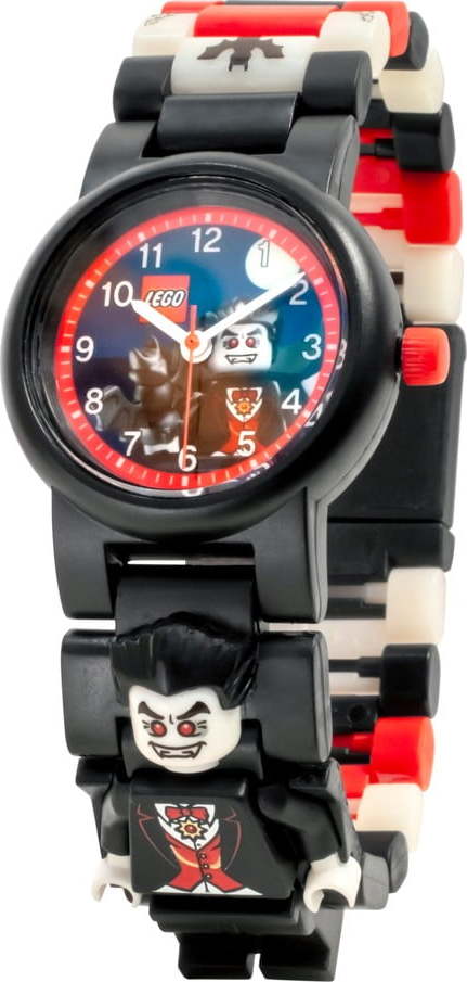 Černé náramkové hodinky se skládacím řemínkem a minifigurkou LEGO® Vampire LEGO