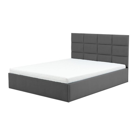 Čalouněná postel TORES s pěnovou matrací rozměr 160x200 cm Tmavě šedá Signal-nabytek