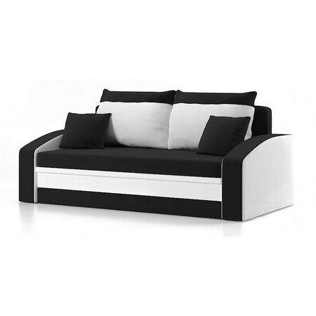 Rozkládací pohovka HEWLET Černá/bílá SG-nábytek