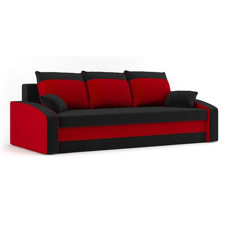 Velká rozkládací pohovka HEWLET Černá/červená SG-nábytek