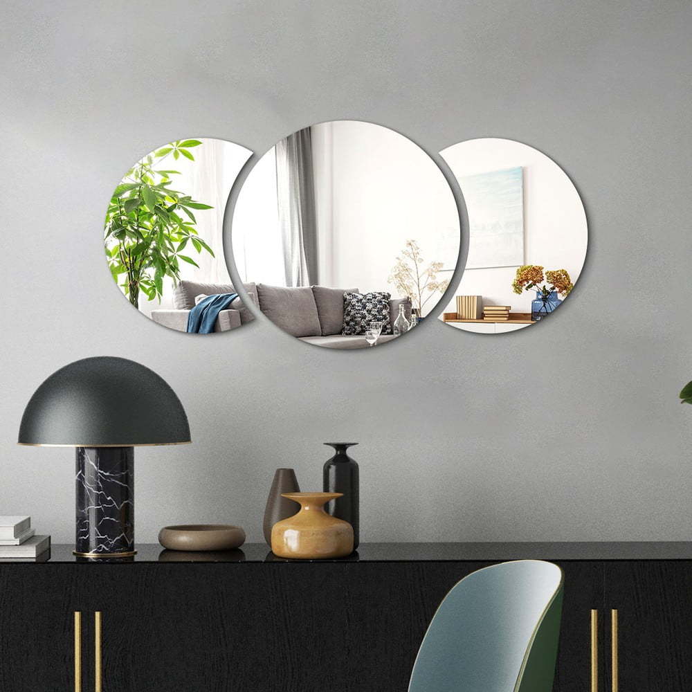 Samolepka na zeď 26x26 cm Half-moon Mirror – Ambiance Ambiance