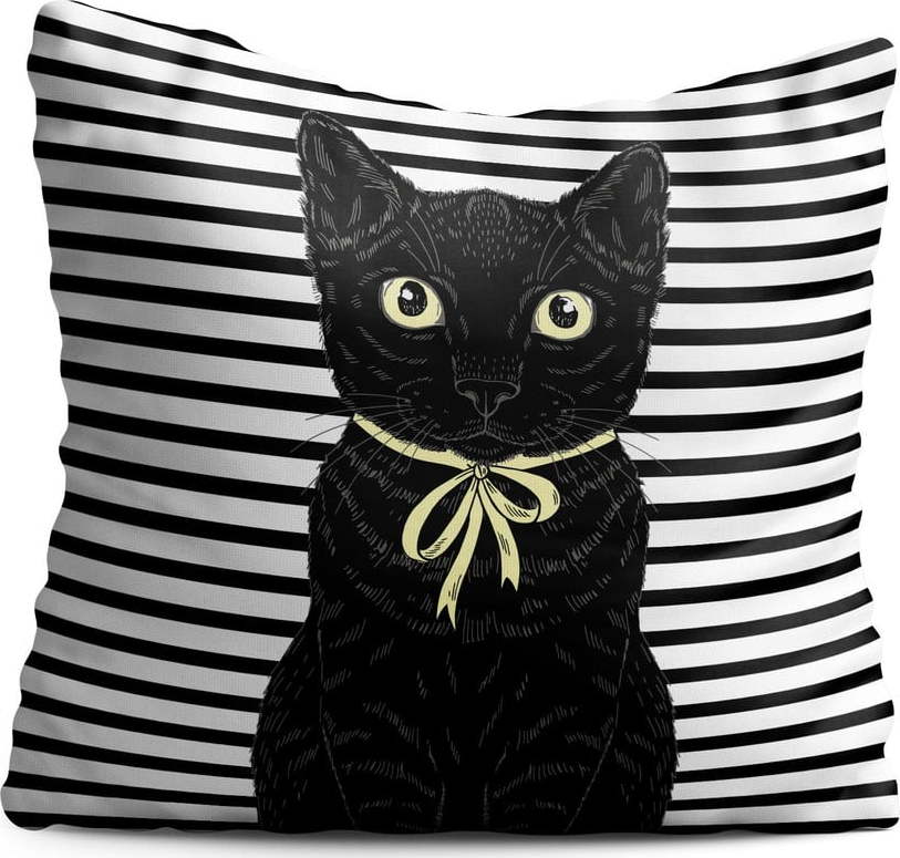 Dekorační polštář 40x40 cm Black Cat – OYO kids OYO kids