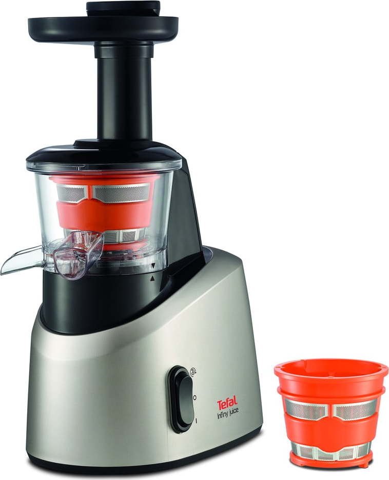 Odšťavňovač v černo-stříbrné barvě Infiny Juice – Tefal Tefal