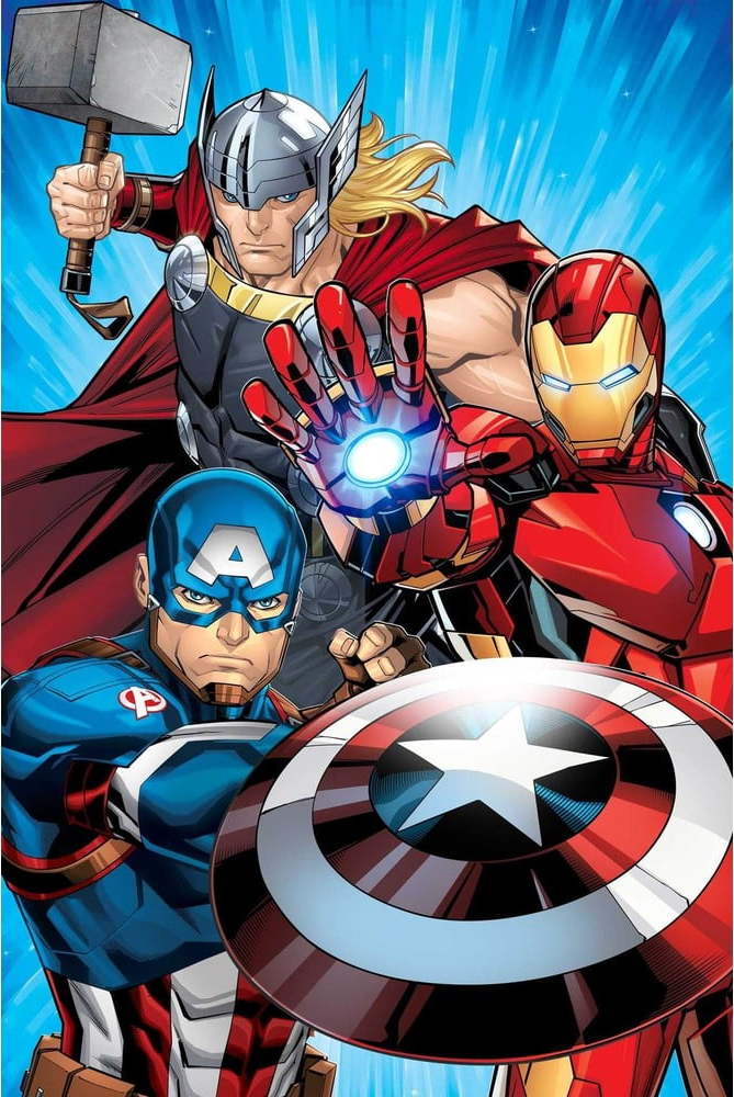 Dětská deka z mikroplyše 100x150 cm Avengers Heroes – Jerry Fabrics Jerry Fabrics