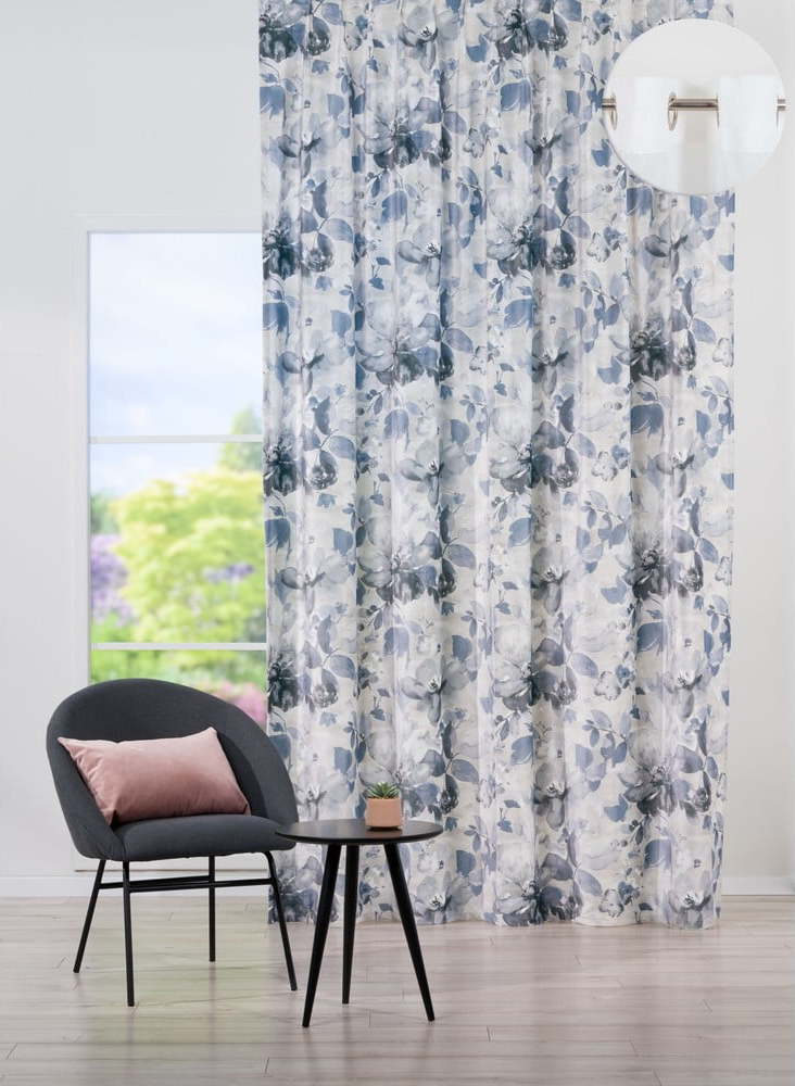 Bílo-šedý zatemňovací závěs 140x260 cm Nirvana – Mendola Fabrics Mendola Fabrics