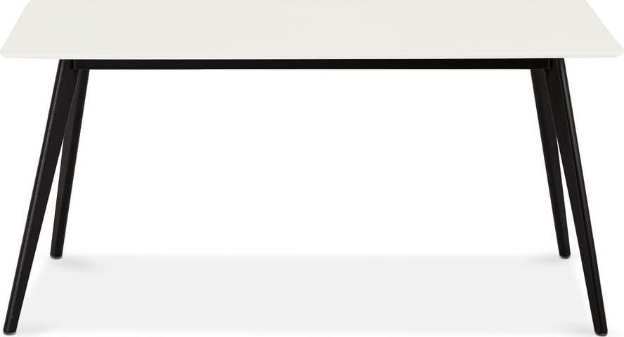 Bílý jídelní stůl s černými nohami Furnhouse Life