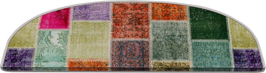 Nášlapy na schody v sadě 16 ks 20x65 cm Patchwork – Vitaus Vitaus