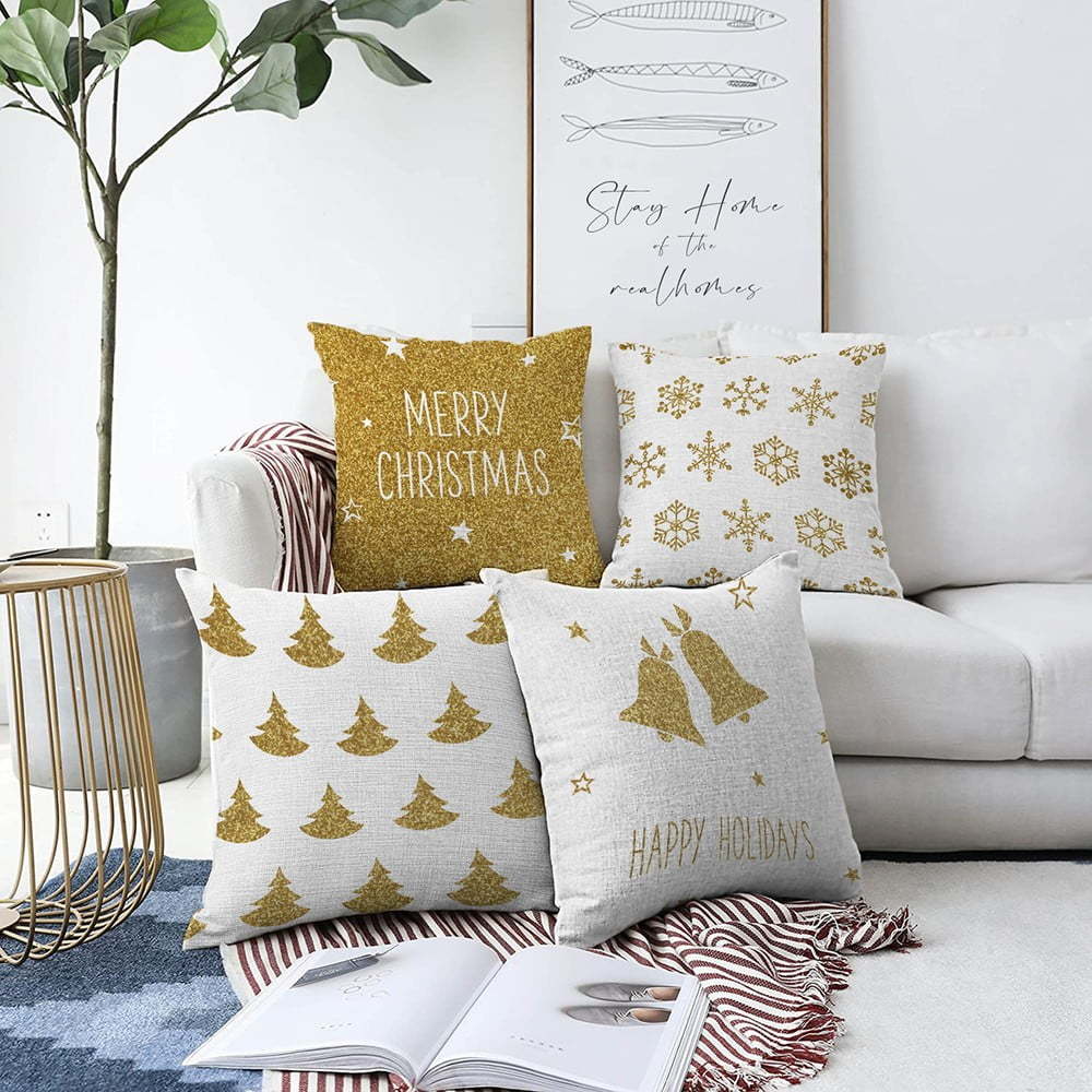 Sada 4 povlaků na polštáře Minimalist Cushion Covers Christmas Vibes