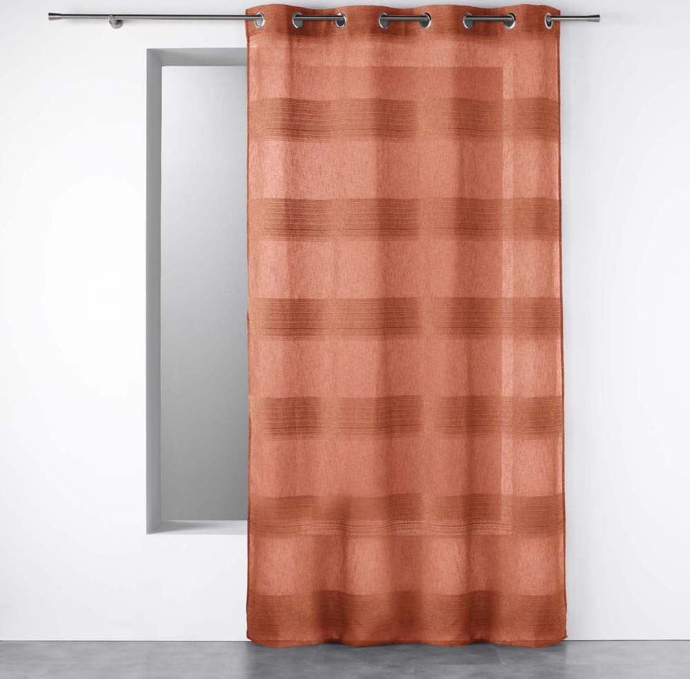 Záclona v cihlové barvě 140x280 cm Terraza – douceur d'intérieur Douceur d intérieur
