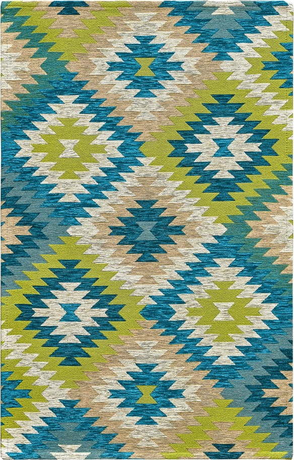 Zeleno-modrý pratelný běhoun 55x190 cm Avana Oasi – Floorita Floorita