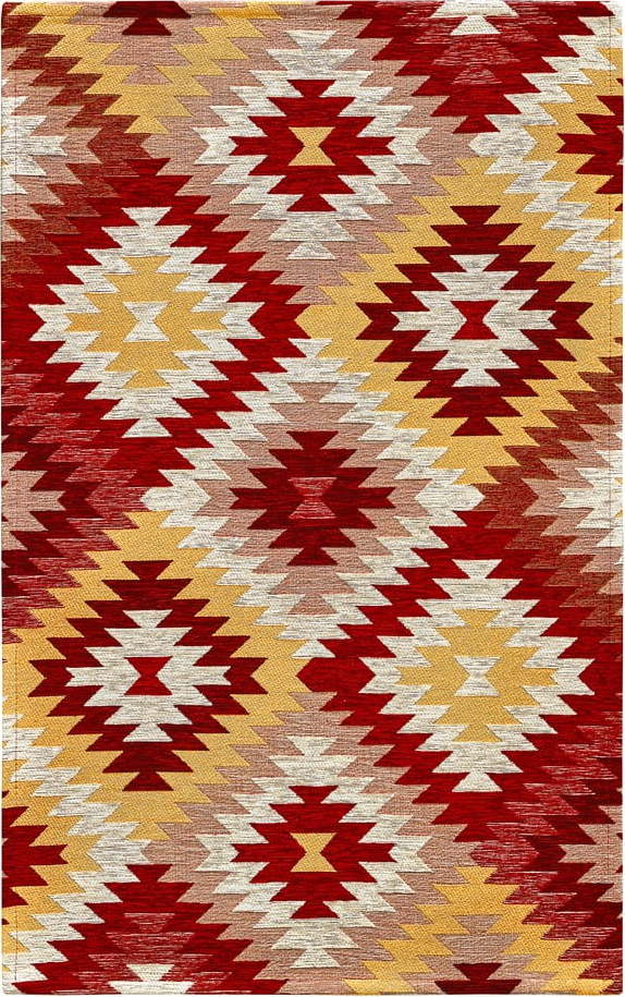 Červeno-žlutý pratelný běhoun 55x115 cm Avana Rosso – Floorita Floorita