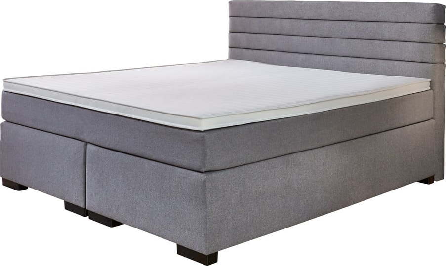 Šedá boxspring postel 180x200 cm Kokomo – Rojaplast Rojaplast