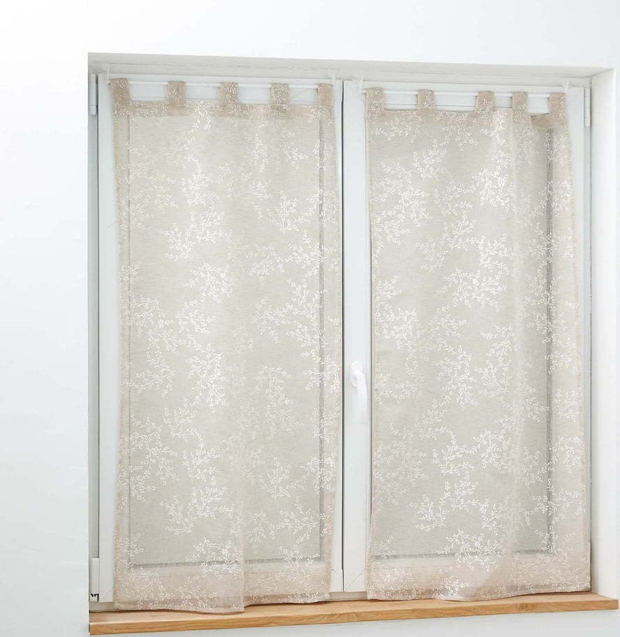 Světle hnědé voálové záclony v sadě 2 ks 60x90 cm Karla – douceur d'intérieur Douceur d intérieur